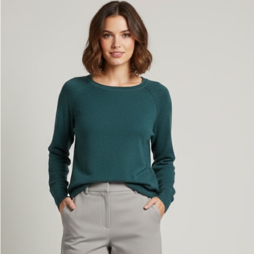 J.‎ Crew 100% Marino Wool Crew- Neck Sweater